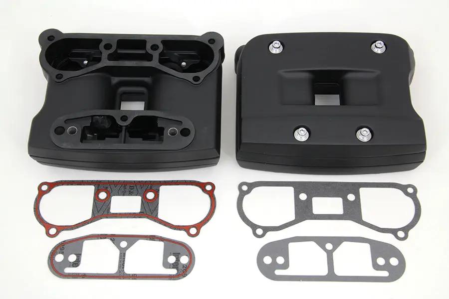 V-Twin Black Rocker Box Cover Set for Harley Davidson FXST and FLST Models - Part 78260B by V-Twin