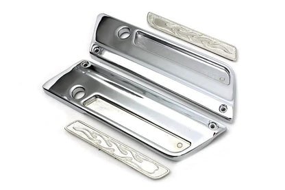 V-Twin Saddlebag Latch Cover Set for Harley Davidson FLT Models by V-Twin