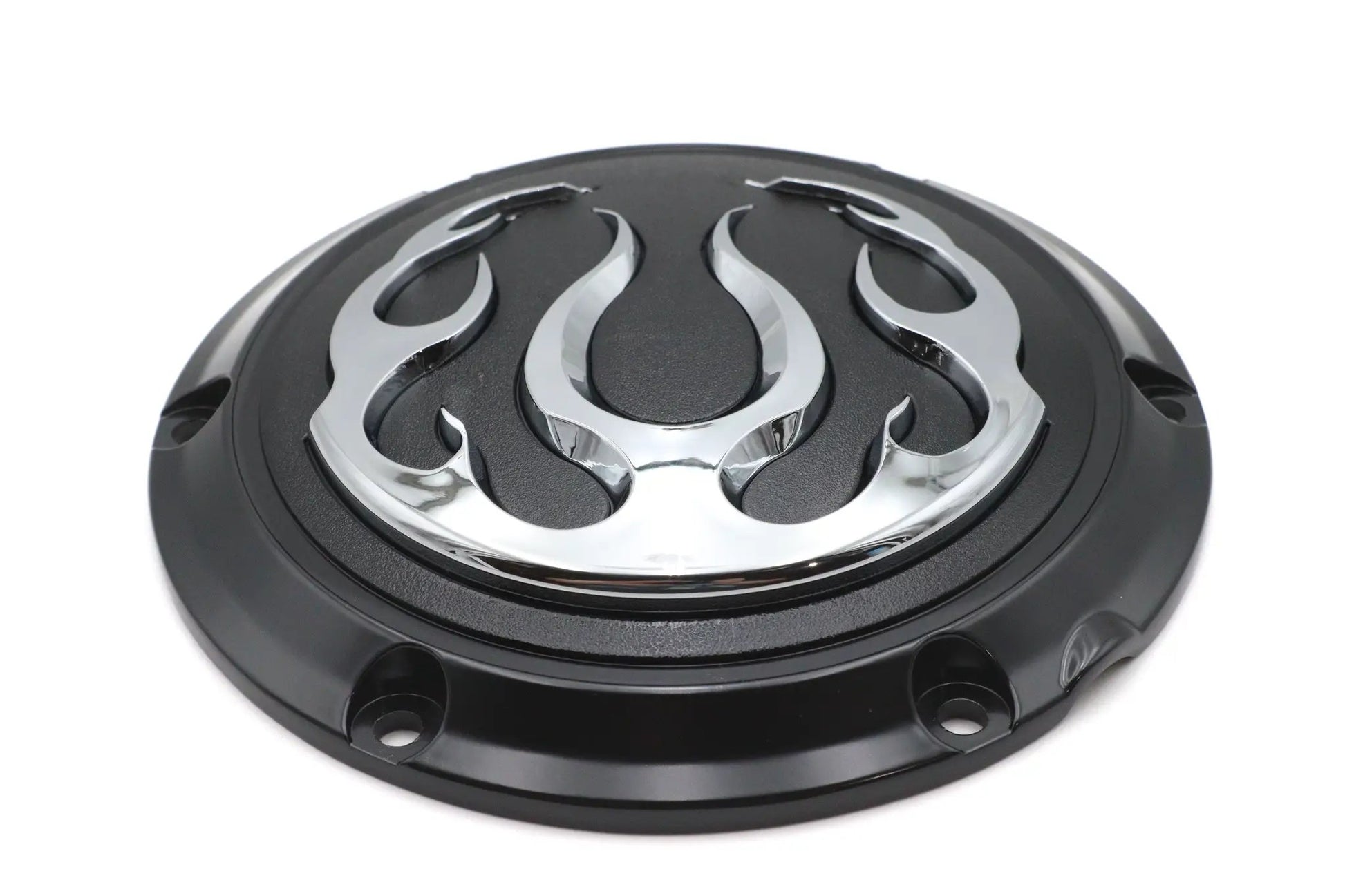 V-Twin Black 6-Hole Flame Derby Cover for Harley Davidson XL (2004-2013) by V-Twin