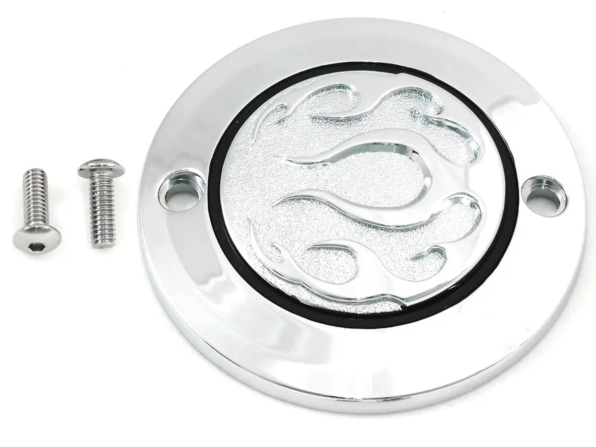 V-Twin Chrome 2-Hole Flame Point Cover for Harley Davidson XL (2004-2013) by V-Twin