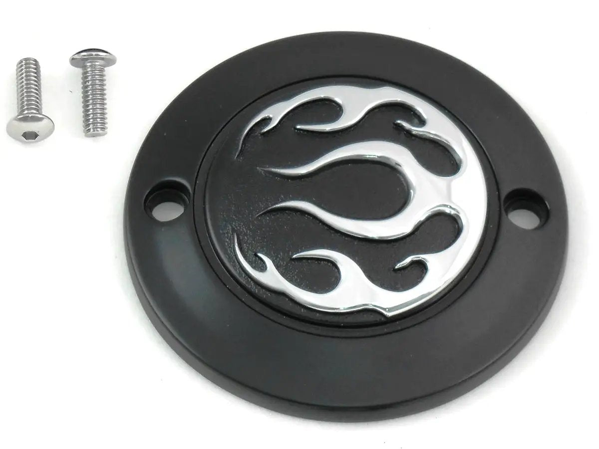 V-Twin Black 2-Hole Flame Point Cover for Harley Davidson XL (2004-2013) by V-Twin