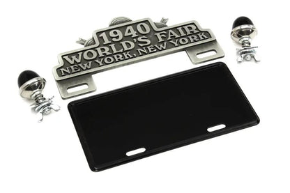 V-Twin World's Fair License Plate Topper Kit with Frame and Reflector by V-Twin