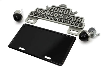 V-Twin World's Fair License Plate Topper Kit with Frame and Reflector by V-Twin