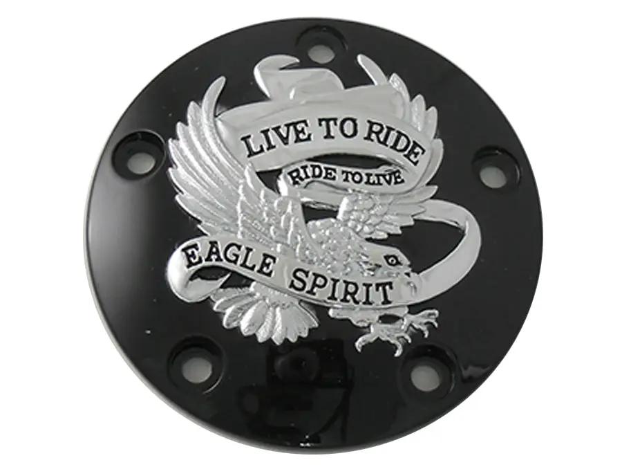 V-Twin Black 5-Hole Eagle Spirit Point Cover - Harley Davidson FXST (1999-2008) by V-Twin