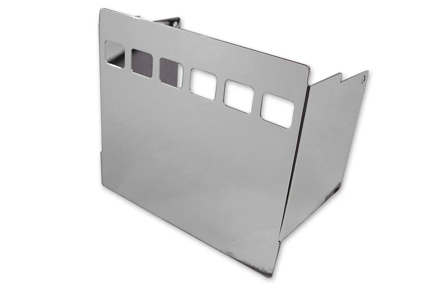 V-Twin Chrome Battery Side Cover with Square View Holes for Harley FXE (Part #19012) by V-Twin