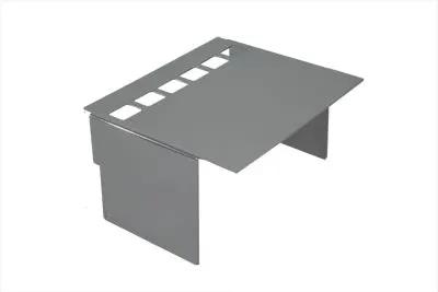 V-Twin Chrome Battery Side Cover with Square View Holes for Harley FXE (Part #19012) by V-Twin