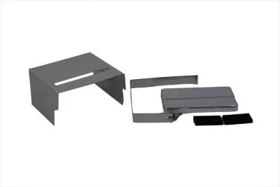 V-Twin Chrome Slotted Battery Cover Kit for Harley Davidson FX & XLCH 1970-1978 by V-Twin