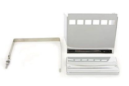 V-Twin Chrome Square Battery Cover Kit for Harley Davidson FXE (1973-1982) by V-Twin