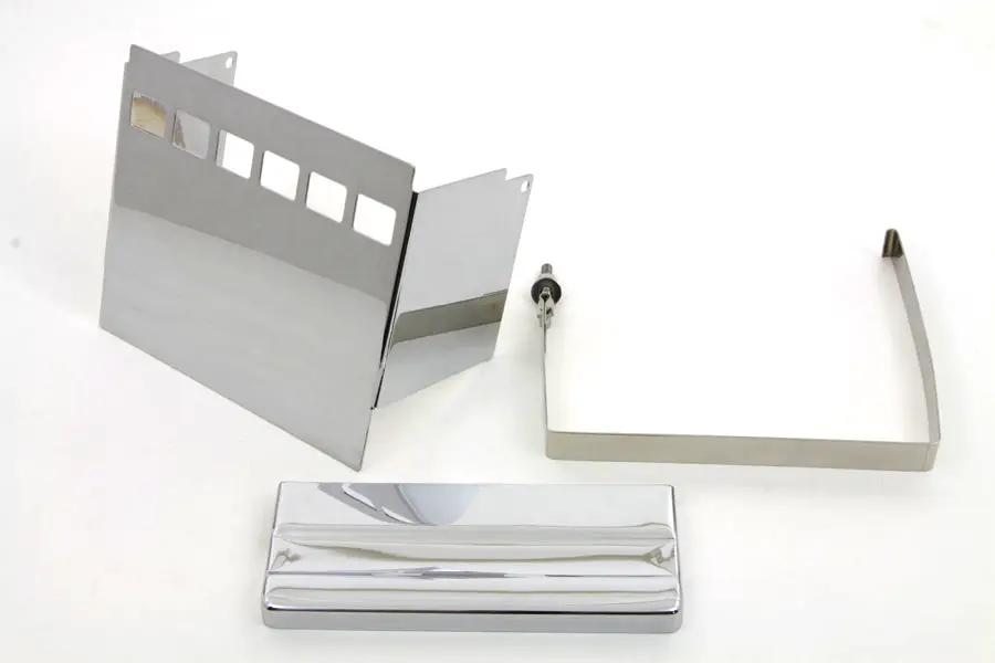 V-Twin Chrome Square Battery Cover Kit for Harley Davidson FXE (1973-1982) by V-Twin