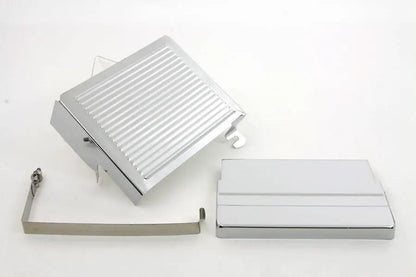 V-Twin Chrome Ribbed Battery Cover Kit for Harley Davidson FL (1965-1969) by V-Twin