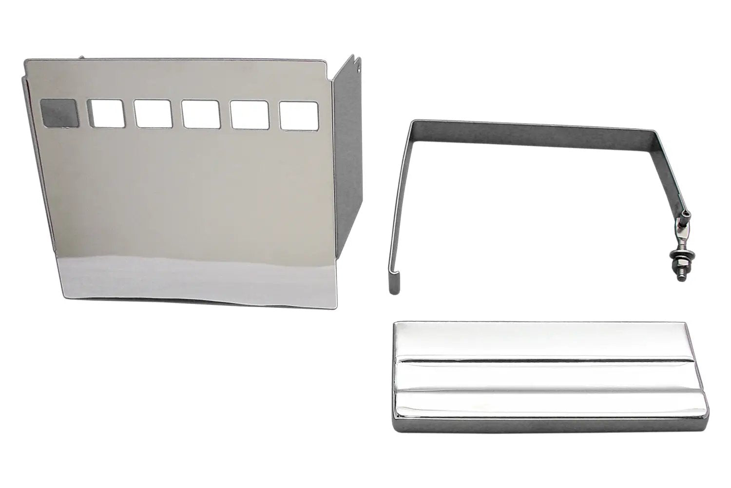 V-Twin Chrome Battery Cover Kit with Top and Side Covers for Harley Davidson XLH Models by V-Twin
