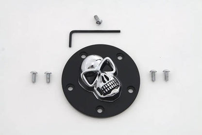 V-Twin Black Skull Style Point Cover for Harley Davidson FXST Models (Part 30-0181BC) by V-Twin