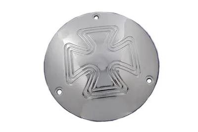 V-Twin Iron Cross Type Derby Cover Chrome for Harley Davidson FL (1970-1979) by V-Twin