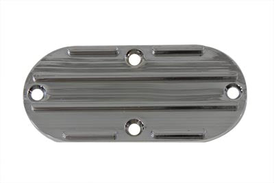V-Twin Oval Inspection Chrome Finned Cover for Harley Davidson FL Models