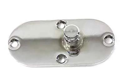 V-Twin 70142 Oval Inspection Chrome Left Side Cover for Harley Davidson FL Models by V-Twin