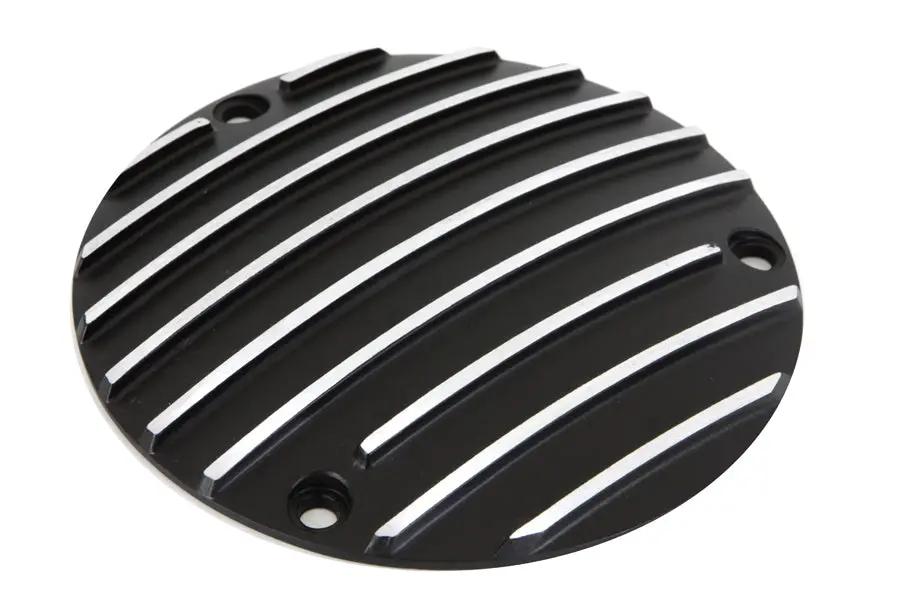 V-Twin Finned Derby Cover Black for Harley Davidson FX Models (Part #71033B) by V-Twin