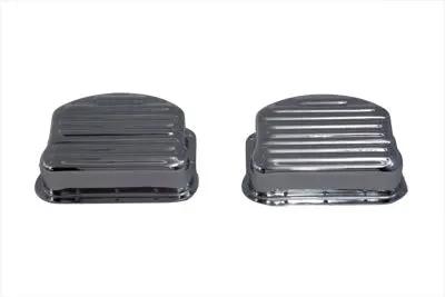 Paughco Ribbed Panhead Cover Set Chrome Part 765A for Harley Davidson FL (1948-1957) by Paughco