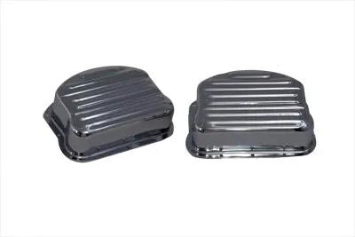 Paughco Ribbed Panhead Cover Set Chrome Part 765A for Harley Davidson FL (1948-1957) by Paughco