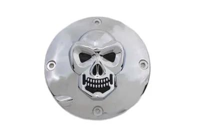V-Twin Chrome Skull Clutch Inspection Cover for Harley Davidson XL Models (Part #33-0063) by V-Twin