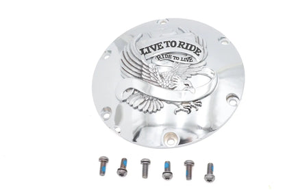 V-Twin Eagle Spirit Derby Cover Chrome for Harley Davidson XL (2004-2013) by V-Twin