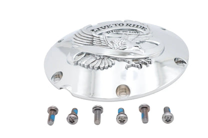 V-Twin Eagle Spirit Derby Cover Chrome for Harley Davidson XL (2004-2013) by V-Twin