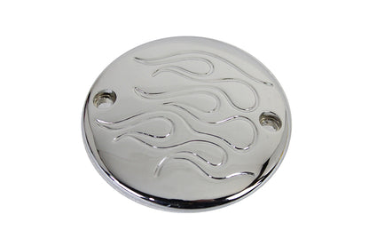 V-Twin Chrome 2-Hole Flame Ignition System Cover for Harley Davidson FL 1970-1979