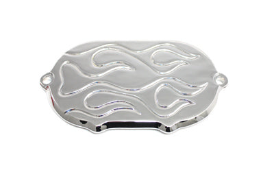 V-Twin Flame Transmission End Cover Chrome for Harley Davidson FXST (1987-1996)