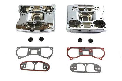 V-Twin Chrome Rocker Box Cover Set for Harley Davidson FXST & FLST Models - Part 78260 by V-Twin
