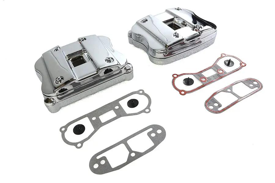 V-Twin Chrome Rocker Box Cover Set for Harley Davidson XL (1986-1995) by V-Twin