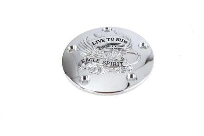 V-Twin Live to Ride Ignition System Cover 5-Hole Chrome for Harley Davidson FXST (1999-2008) by V-Twin