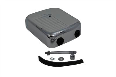 V-Twin Chrome Dual Coil Finned Panhead Style Coil Cover for Harley Davidson FL 1961-1964 by V-Twin