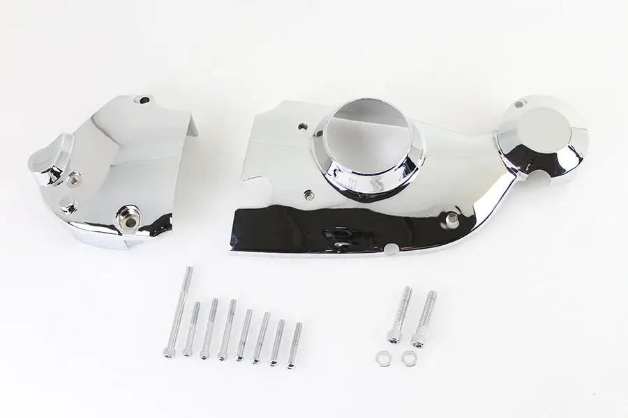 V-Twin Chrome Cam and Sprocket Cover Kit for 1971-1976 Harley Davidson XL Models with Electric Start by V-Twin