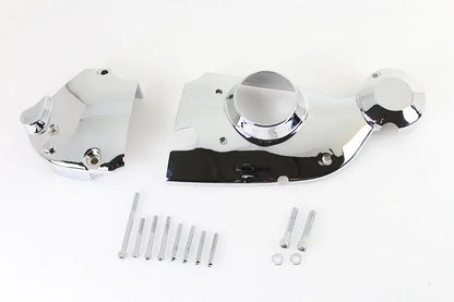 V-Twin Chrome Cam and Sprocket Cover Kit for 1971-1976 Harley Davidson XL Models with Electric Start by V-Twin