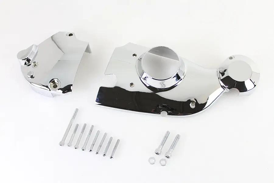 V-Twin Chrome Cam and Sprocket Cover Kit for 1971-1976 Harley Davidson XL Models with Electric Start by V-Twin