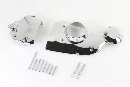 V-Twin Chrome Cam and Sprocket Cover Kit for 1971-1976 Harley Davidson XL Models with Electric Start by V-Twin