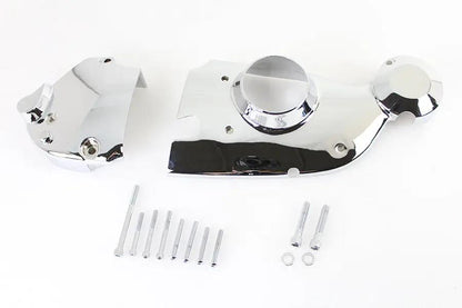 V-Twin Chrome Cam and Sprocket Cover Kit for 1971-1976 Harley Davidson XL Models with Electric Start by V-Twin