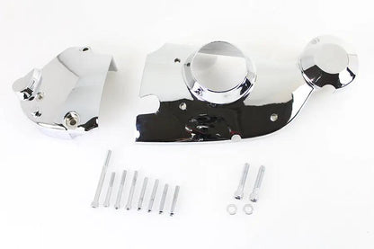 V-Twin Chrome Cam and Sprocket Cover Kit for 1971-1976 Harley Davidson XL Models with Electric Start by V-Twin
