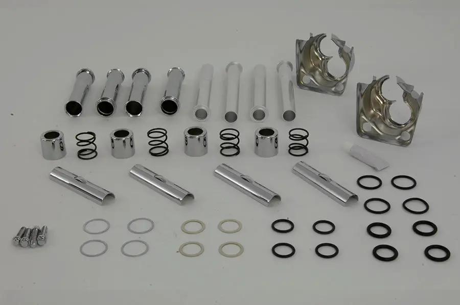 V-Twin Chrome Pushrod Cover Set for Harley Davidson FXST Models by V-Twin