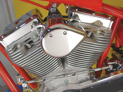 V-Twin Chrome Teardrop Coil Cover for Top Engine Mounts by V-Twin