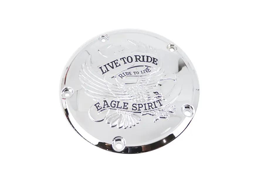 V-Twin Eagle Spirit Derby Cover Chrome for Harley Davidson FXST (1999-2008) by V-Twin