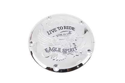 V-Twin Eagle Spirit Derby Cover Chrome for Harley Davidson FXST (1999-2008) by V-Twin