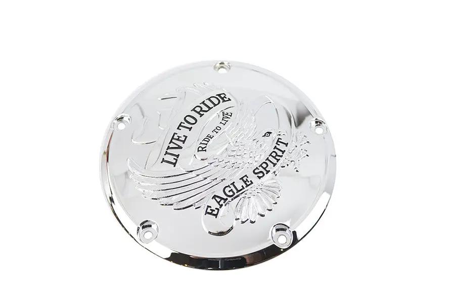 V-Twin Eagle Spirit Derby Cover Chrome for Harley Davidson FXST (1999-2008) by V-Twin