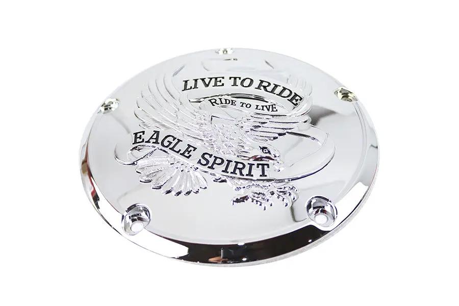 V-Twin Eagle Spirit Derby Cover Chrome for Harley Davidson FXST (1999-2008) by V-Twin