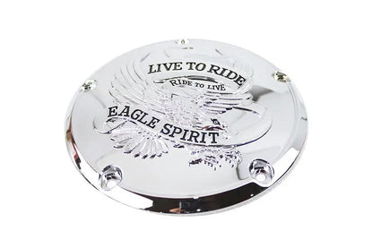 V-Twin Eagle Spirit Derby Cover Chrome for Harley Davidson FXST (1999-2008) by V-Twin
