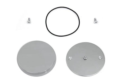 V-Twin Smooth Chrome Ignition System Cover with Hidden Screws for Harley Davidson FL Models by V-Twin