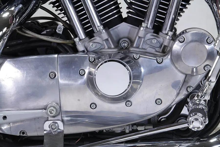 V-Twin Smooth Chrome Ignition System Cover with Hidden Screws for Harley Davidson FL Models by V-Twin