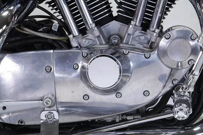 V-Twin Smooth Chrome Ignition System Cover with Hidden Screws for Harley Davidson FL Models by V-Twin