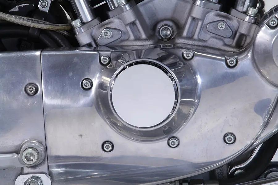 V-Twin Smooth Chrome Ignition System Cover with Hidden Screws for Harley Davidson FL Models by V-Twin