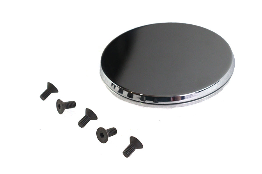 V-Twin Smooth Chrome Ignition System Cover with Hidden Screws for Harley Davidson FXST
