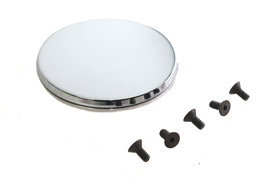 V-Twin Smooth Chrome Ignition System Cover with Hidden Screws for Harley Davidson FXST